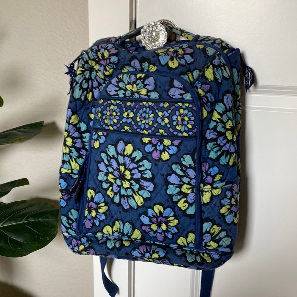Vera Bradley Backpack and Wallet Indigo Pop